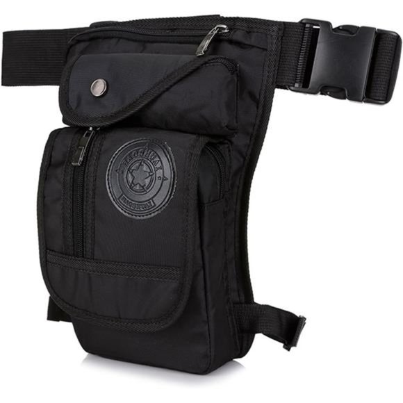 Nylon Drop Leg Bag Hiking Waist Pack for Men Women Tactical Motorcycle Bike - Picture 1 of 7